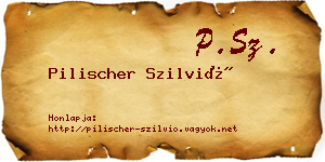 Pilischer Szilvió névjegykártya